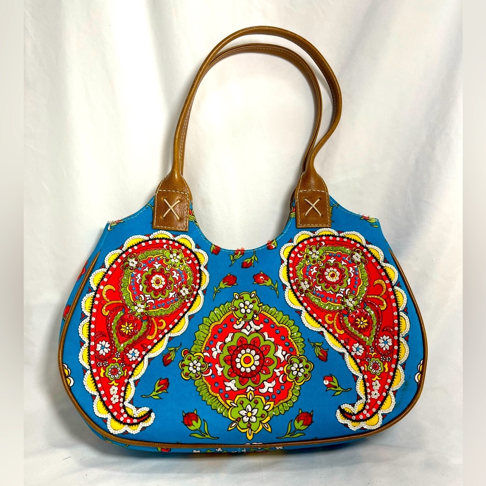 Vintage Isabella Fiore beaded paisley shoulder bag